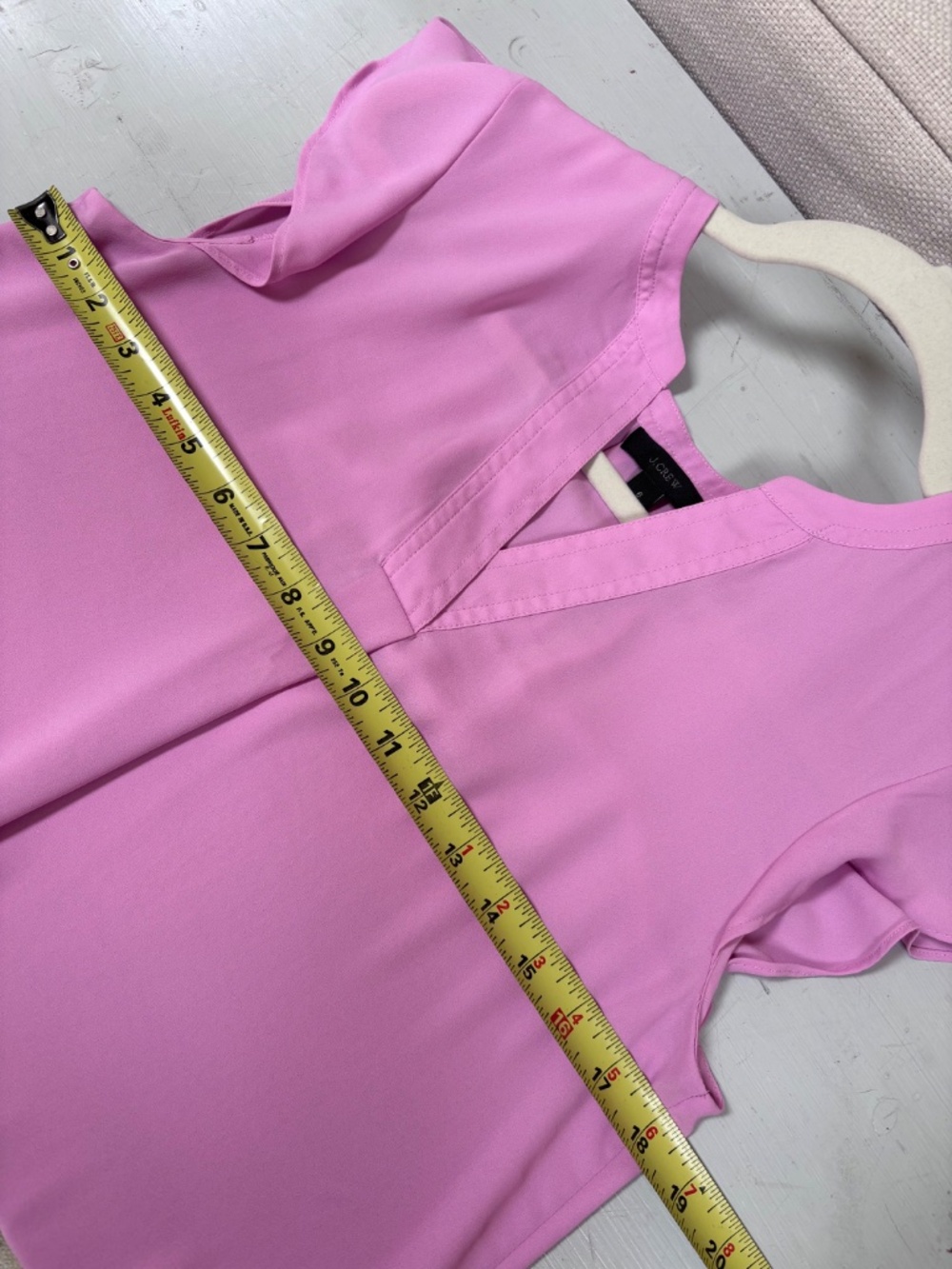 J. Crew Pink Raspberry Flutter sleeve Blouse Size 6 - Picture 7 of 8